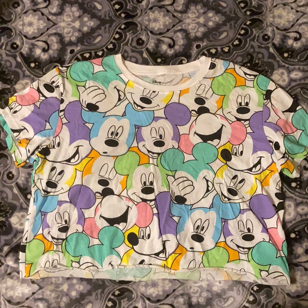 Colorful Mickey Mouse crop top
